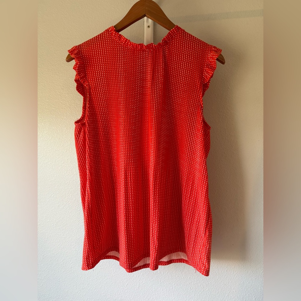 Adrianna Papell orange Ruffle Sleeveless